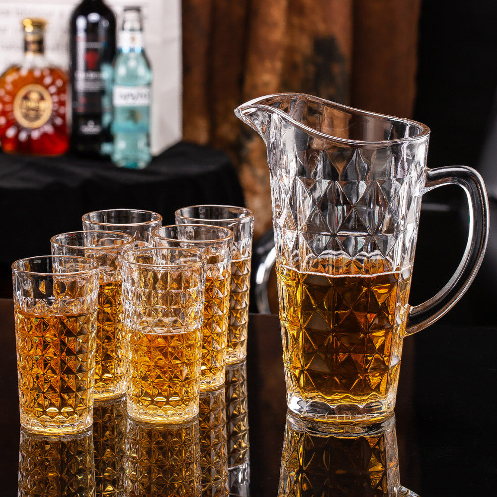 Water Set Glass & Jug 7 PCS