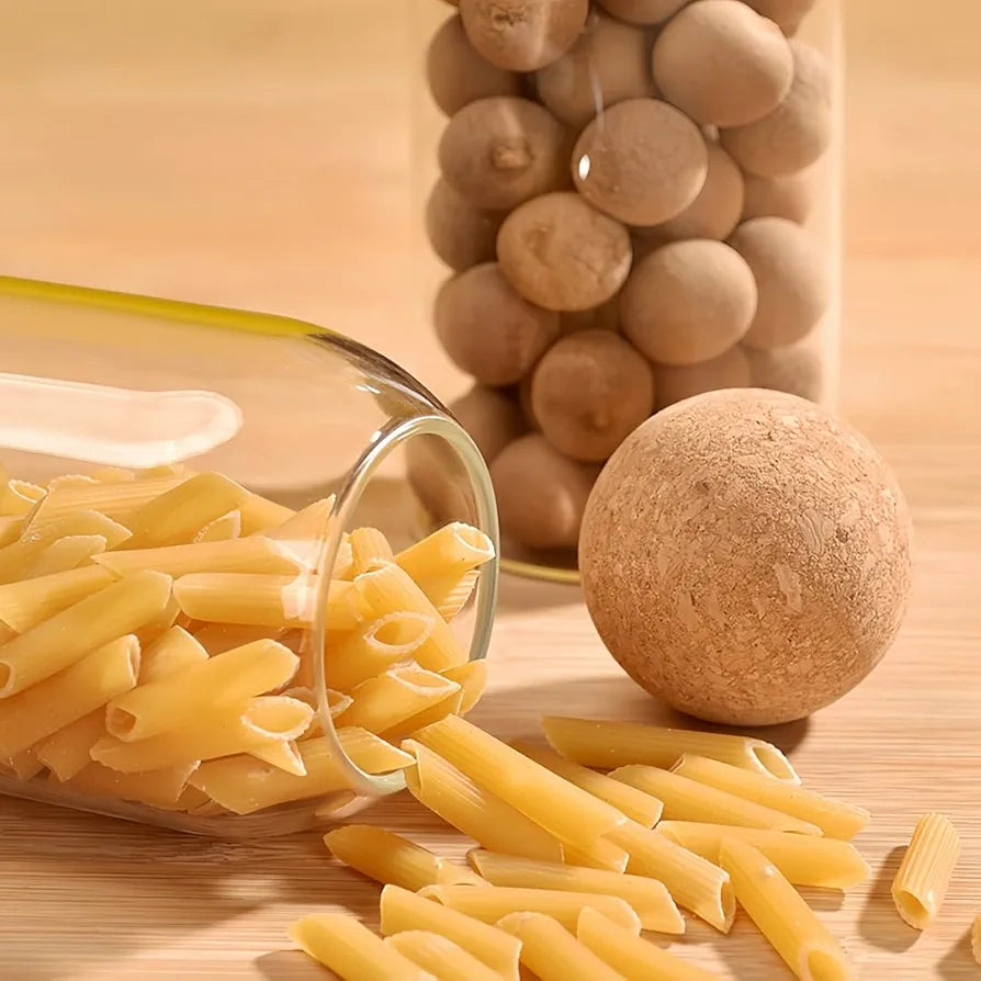 Transparent Multi Purpose Jars With Airtight Cork Lid Ball.