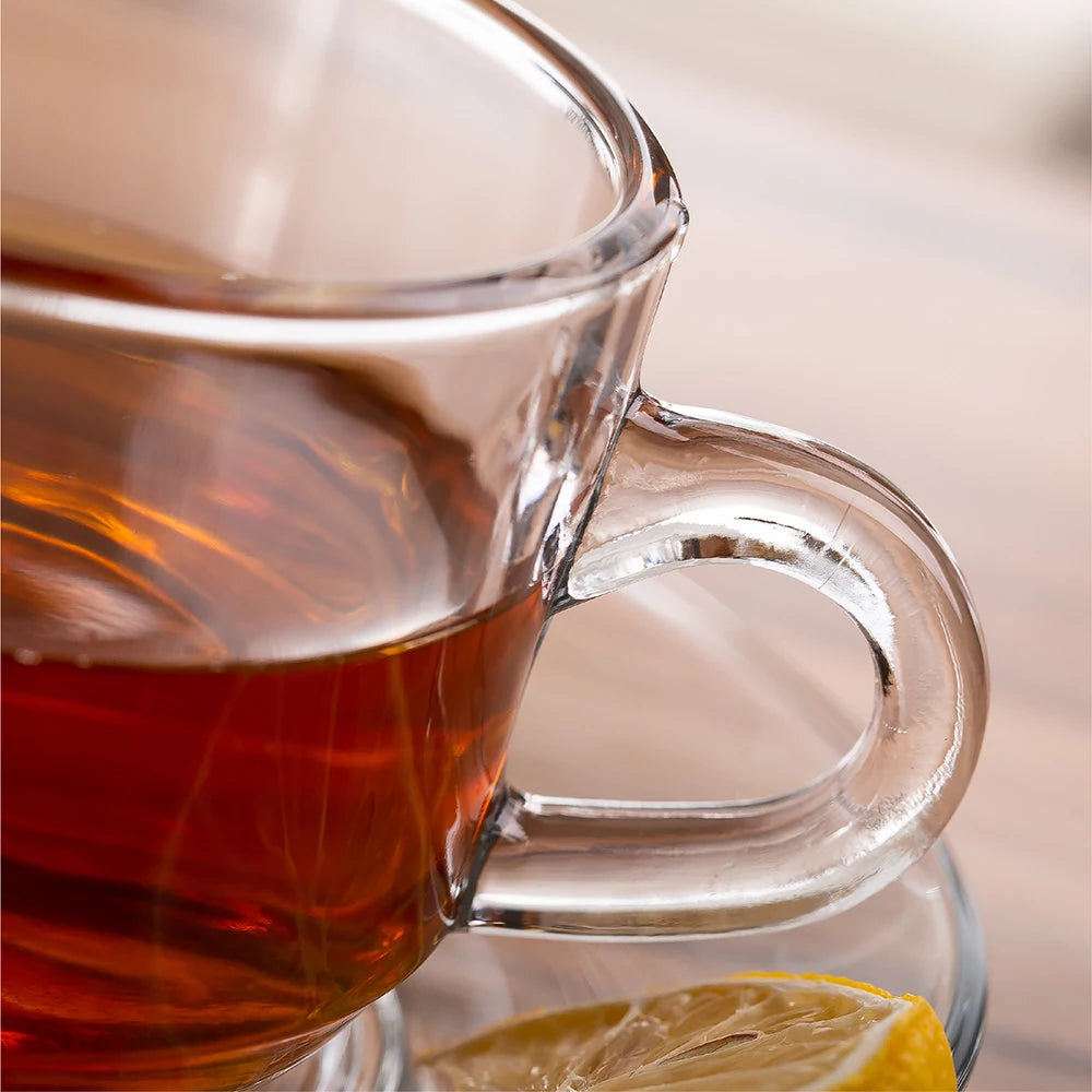 Transparent Tea Cup 210ML 6 Pieces