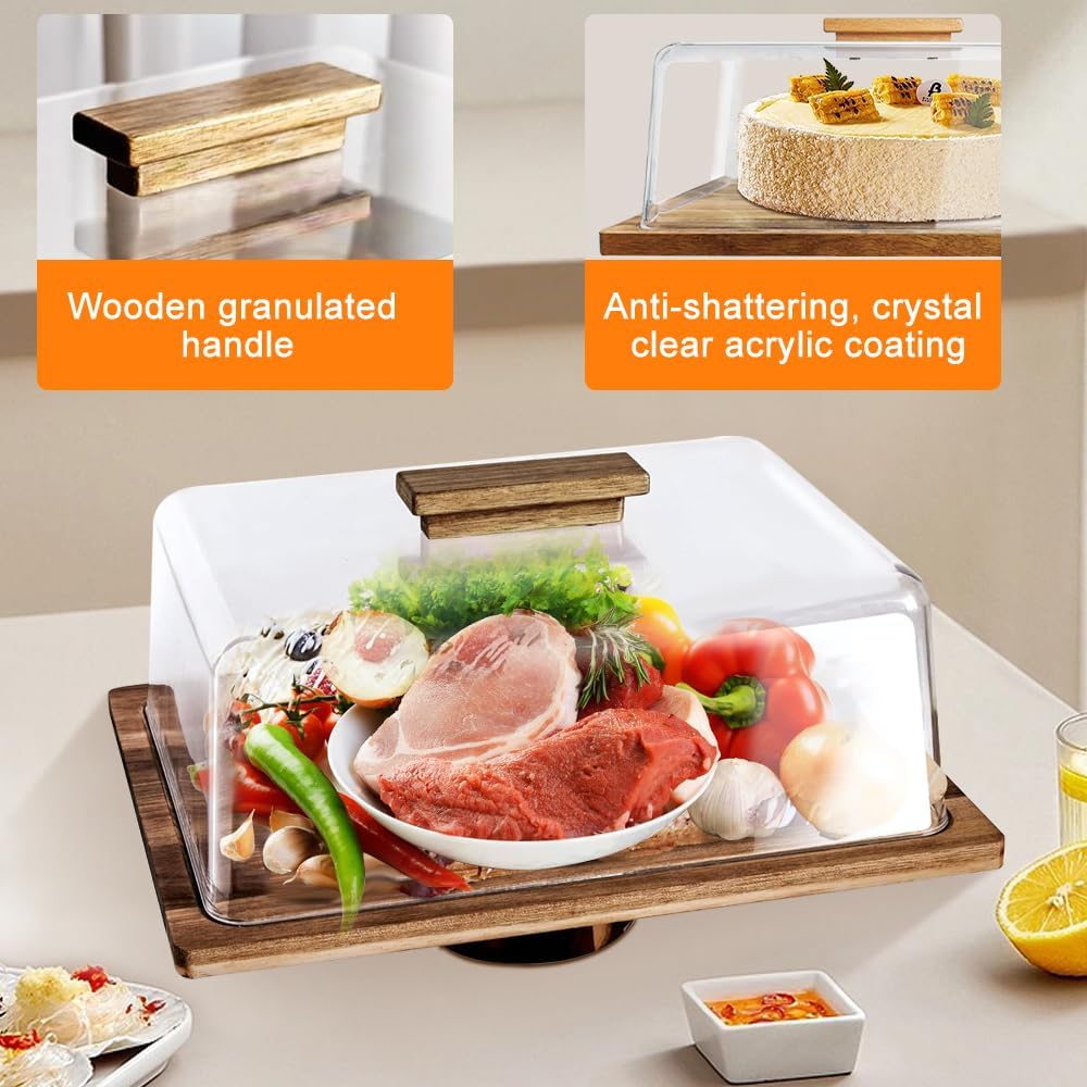 Rectangle Cake Stand with Acrylic Dome