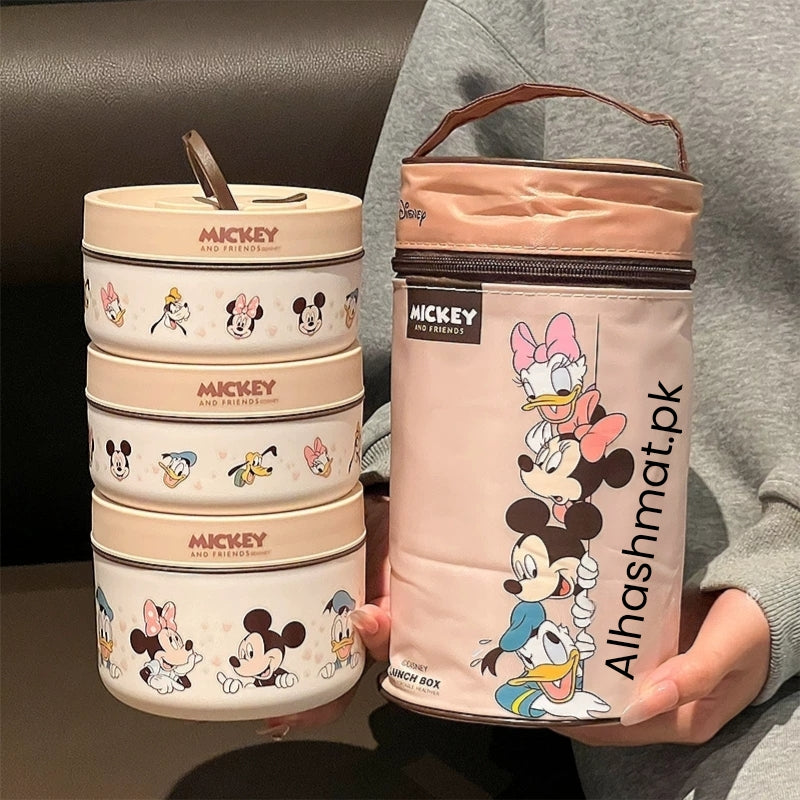 Disney Mickey & Friends Lunch Box Set with Insulated Carry Bag