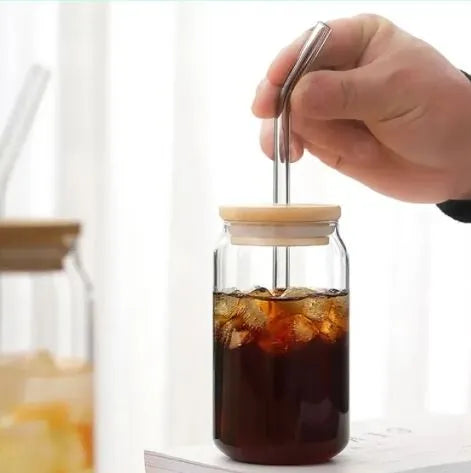 Transparent Clear Glass Reusable Tumbler