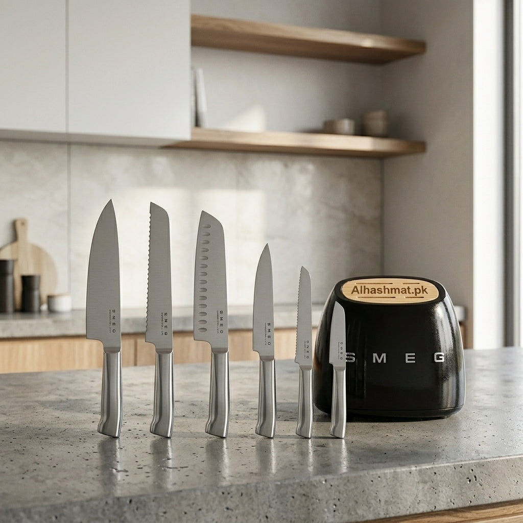 Italian SMEG Knife set.