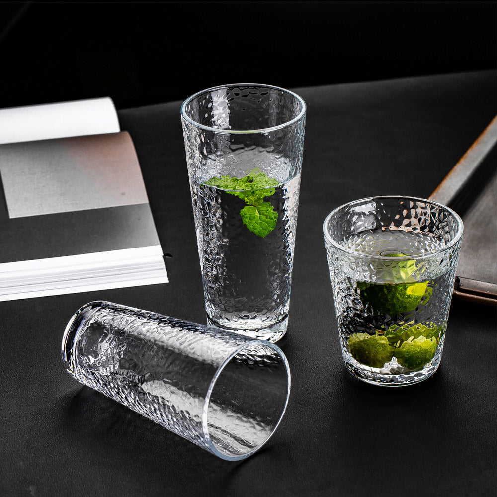 Textured Drinking Glass Set Of 6 Pieces 335ML