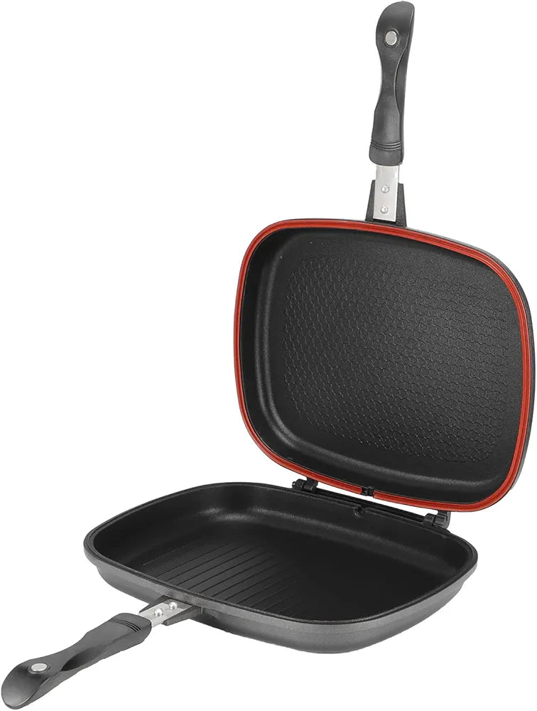 Dessini Double Grill Pan 36cm With Extra Rubber Seal and Magnetic Lock System