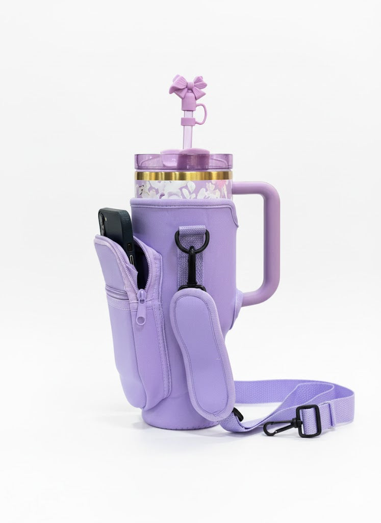 40Oz Tumbler Pouch With Phone Pocket Available In Multicolors