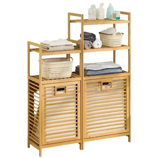 3-Tier Luxury Bamboo Laundry Basket